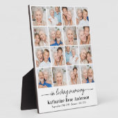 Plaque Photo Simple Loving Memory 16 Photo Collage Memorial (Côté)