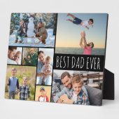 Plaque Photo Simple MEILLEUR DAD EVER 8 Collage photo (Côté)