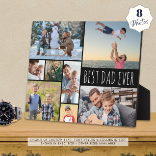 Plaque Photo Simple MEILLEUR DAD EVER 8 Collage photo