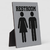 Plaque Photo Simple Minimal Restroom Bathroom Toilet WC (Côté)