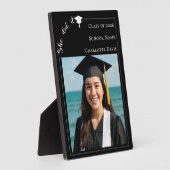 Plaque Photo Simple modern photo black white Graduate (Côté)