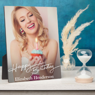 Plaque Photo Simple Moderne Joyeux Anniversaire Photo