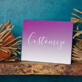 Plaque Photo Simple moderne minimaliste violet Ombre dégradé (Côté)