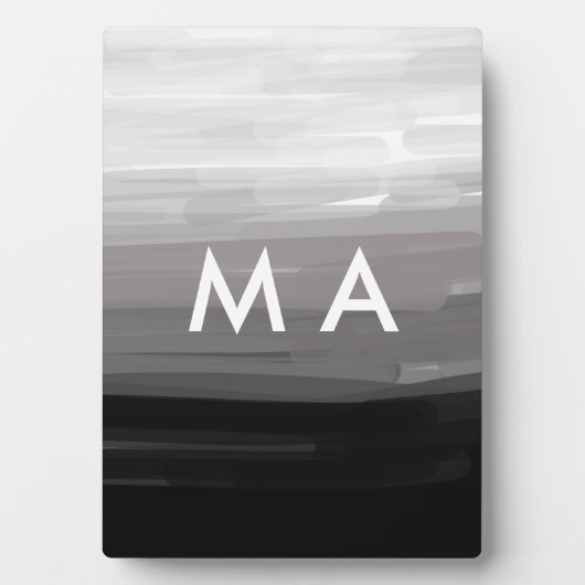 Plaque Photo Simple monogramme ajouter votre nom lettre man min (Devant)