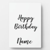 Plaque Photo simple petit heureux anniversaire ajouter votre no (Devant)