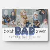Plaque Photo Simple photo de meilleur père jamais (Devant)