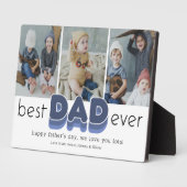 Plaque Photo Simple photo de meilleur père jamais (Côté)