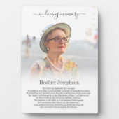 Plaque Photo Simple Photo de mémorial de psaume (Devant)