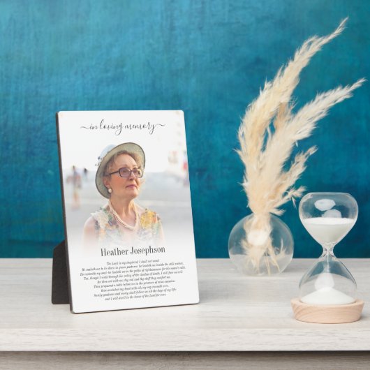 Plaque Photo Simple Photo de mémorial de psaume (Côté)