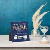 Plaque Photo Simple script photo meilleur papa jamais espagnol (Insitu)