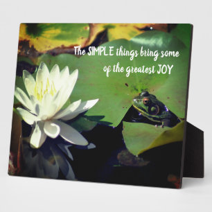 Plaque Photo Simple Thèmes Frog Citation Inspirationnelle