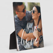 Plaque Photo Simply Elegant Script typographie Couple Photo (Côté)