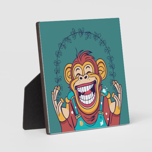 Plaque Photo Singe souriant (Recto)