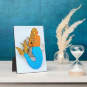 Plaque Photo sirène à cheveux dorés (Côté)