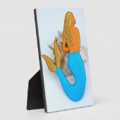 Plaque Photo sirène à cheveux dorés (Côté)