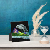 Plaque Photo Sirène avec dauphins (Insitu)