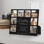Plaque Photo Sister Définition Script Photo Collage de conserva<br><div class="desc">Envoyez un beau cadeau personnalisé à votre soeur qu'elle chérira pour toujours. La plaque est conçue comme une définition de dictionnaire avec "soeur" conçue dans un style très beau manuscrit. Un bloc photo de collage photo personnalisé pour afficher vos propres photos de famille et souvenirs spéciaux. Notre design est composé...</div>