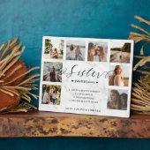 Plaque Photo Sister Definition Script Photo Collage Marbre (Côté)