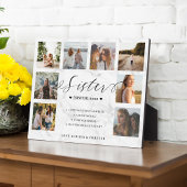 Plaque Photo Sister Definition Script Photo Collage Marbre
