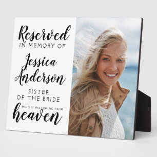 Plaque Photo Sister of the Bride Reserved Heaven Photo