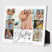 Plaque Photo Sister Photo Collage Typographie Keepsaké (Côté)