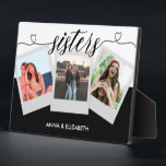 Plaque Photo Sisters 3 Photo Collage Script mignon Cadeau<br><div class="desc">Sisters 3 Photo Collage Script mignon Cadeau</div>