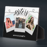 Plaque Photo Sisters 3 Photo Collage Script mignon Cadeau<br><div class="desc">Sisters 3 Photo Collage Script mignon Cadeau</div>