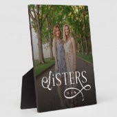 Plaque Photo Sisters Photo Personalized Monogram (Côté)