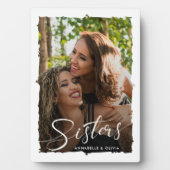 Plaque Photo Sisters Script Photo moderne (Devant)