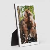 Plaque Photo Sisters Script Photo moderne (Côté)