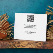 Plaque Photo Site web de mariage QR ajouter nom de la photo dat (Côté)