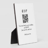 Plaque Photo site web de mariage rsvp q r code ajouter nom text (Côté)