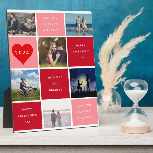 Plaque Photo six photos | Joyeux Valentines Day Grid Sherpa (Côté)