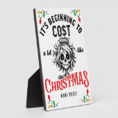 Plaque Photo Skeleton commence à coûter beaucoup comme Noël (Côté)