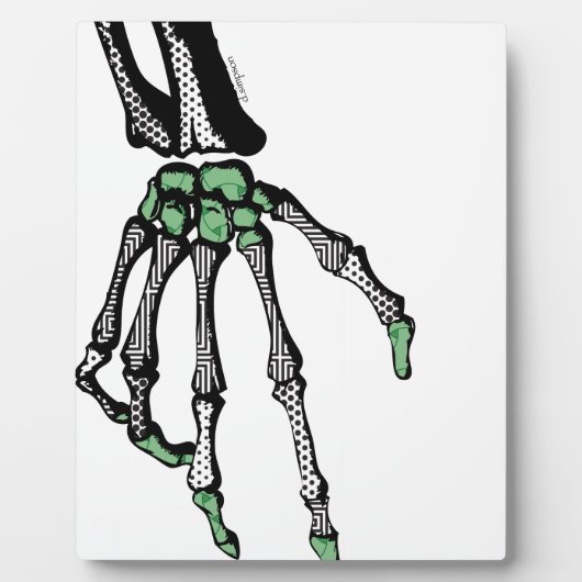 PLAQUE PHOTO SKELETON MAIN DU SORT (Devant)