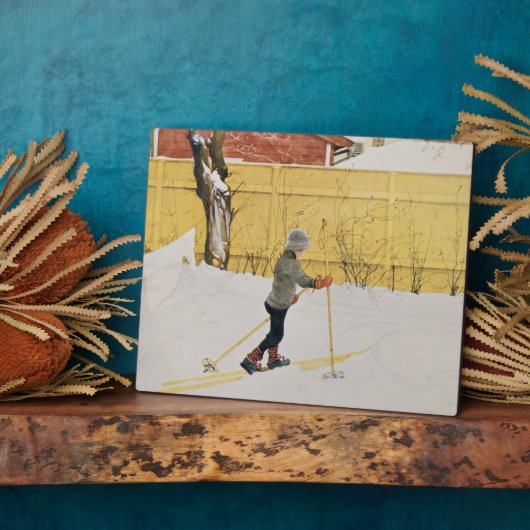 Plaque Photo Skier, c.1909 (Côté)