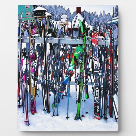 Plaque Photo Skis and Poles (Devant)
