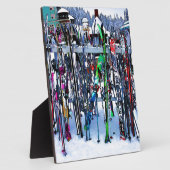 Plaque Photo Skis and Poles (Côté)