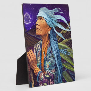 Plaque Photo Sky Road Walker Native American Imaginaire Art