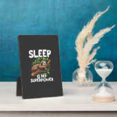 Plaque Photo Sleep is My Superpower Sloth T-Shirt (Côté)