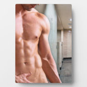 Plaque Photo SlipperyJoe cheminée homme musclé six pack abs (Devant)