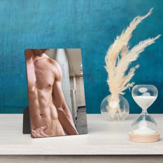 Plaque Photo SlipperyJoe cheminée homme musclé six pack abs (Côté)