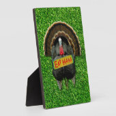 Plaque Photo SlipperyJoe's dinde de Thanksgiving herbe manger j (Côté)