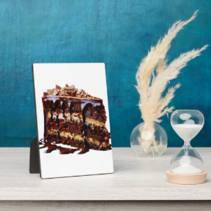 Plaque Photo SlipperyLa décadence de gâteau au chocolat pur de 