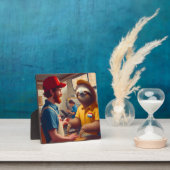 Plaque Photo Sloth Fast Food Worker (Insitu)