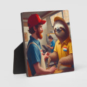 Plaque Photo Sloth Fast Food Worker (Recto)