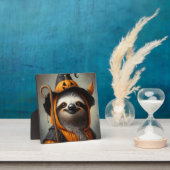 Plaque Photo Sloth Halloween (Insitu)