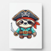 Plaque Photo Sloth Halloween Pirate Enfants Femmes Hommes Sloth (Devant)