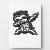 Plaque Photo Sloth Halloween Skeleton Kids Women Men Sloth Clas (Devant)