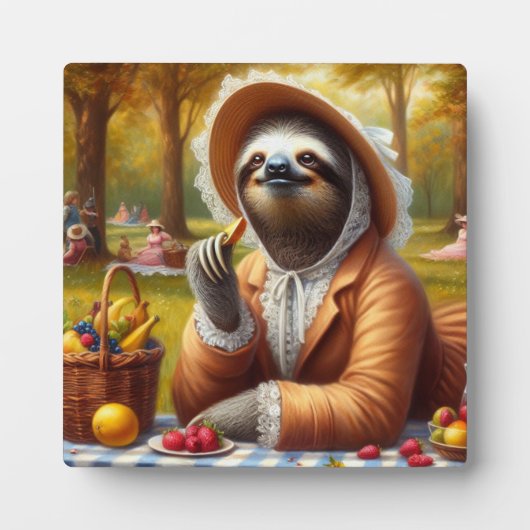 Plaque Photo Sloth Picnic (Devant)